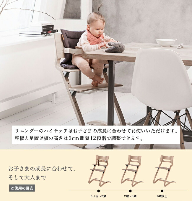 楽天市場】【即納 / 名入れ無料】リエンダー ハイチェア 2点セット 名