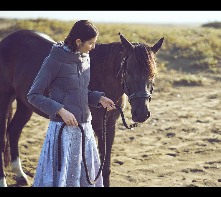 バックリボンショートダウンコート「D488」 -RUIRUE BOUTIQUE