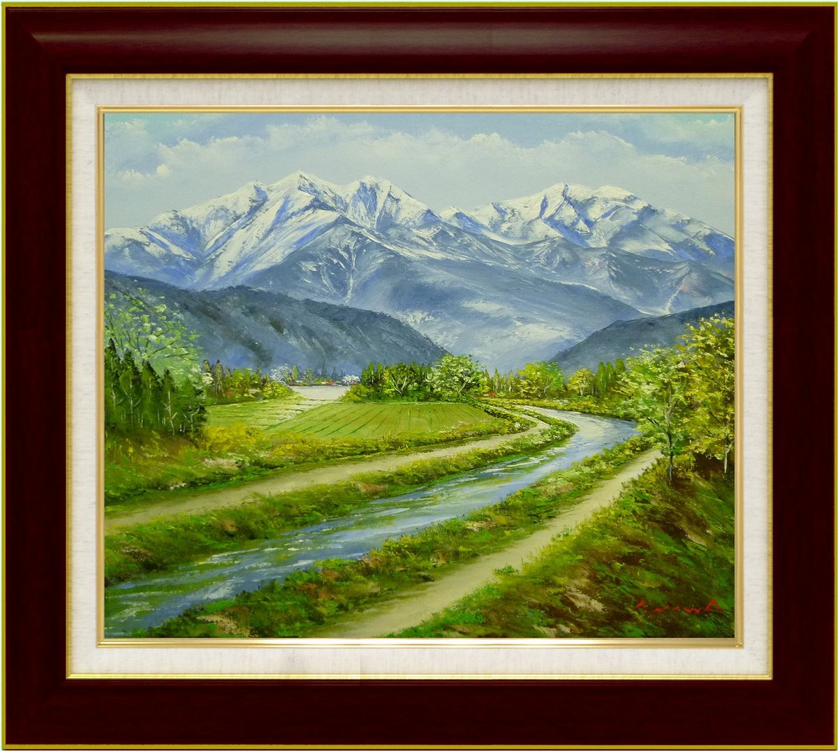 楽天市場】【スーパーSALE10％OFF】手描き油絵 黒木 啓 奥入瀬1 F10