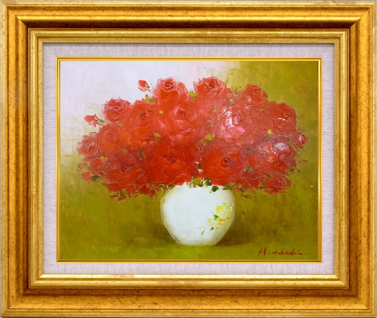 楽天市場】【スーパーSALE10％OFF】手描き油絵 足立 弘樹 ひまわり畑1