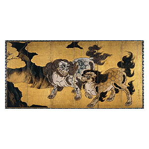 楽天市場】【スーパーSALE半額】版画 絵画 名画 日本画 唐獅子図 (から