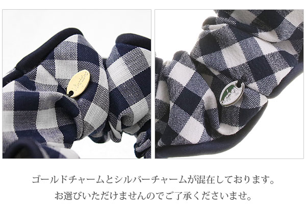 ギンガムチェック柄シュシュ HS-125 | ヘアアクセサリー,シュシュ