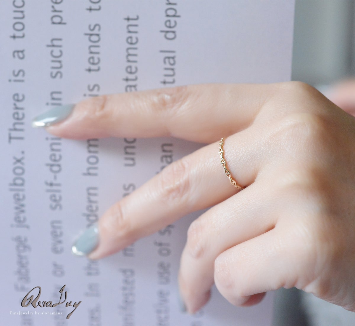 K18 リング 指輪 透かしクロス ゴールドリング 18金 (RERALUy) 華奢