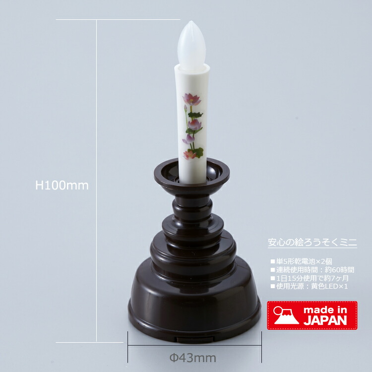 楽天市場】【2個セット】【ミニ】【LED】【絵蝋燭】安心の絵ろうそく