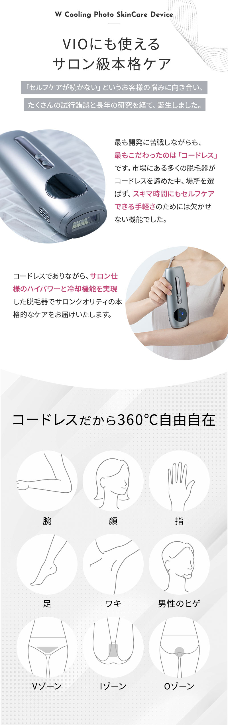 楽天市場】Noend ノーエンド コードレス脱毛器 W クーリング フォト