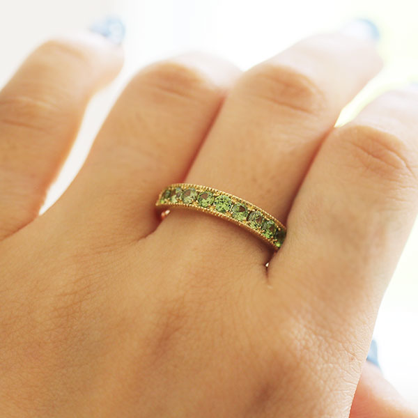 ロシア産 デマントイドガーネット エレガントリング 煌きクラシカル