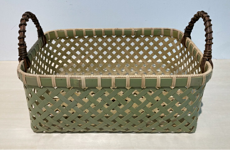 楽天市場】四ツ目持ち手つきかご 竹製 日本製 持てる 両手 四角