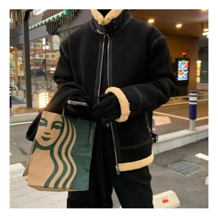 楽天市場】 お兄系 ボア ジャン ムートンコート ボアブルゾン ムートン