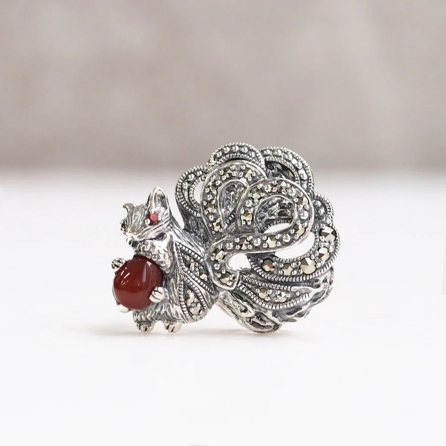 楽天市場】【碌山】シルバー ガーネット ＆ カーネリアン もぐもぐ子