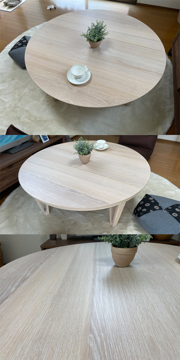 楽天市場】こたつ 円形 家具調コタツ 90 テーブル 丸型 テーブル