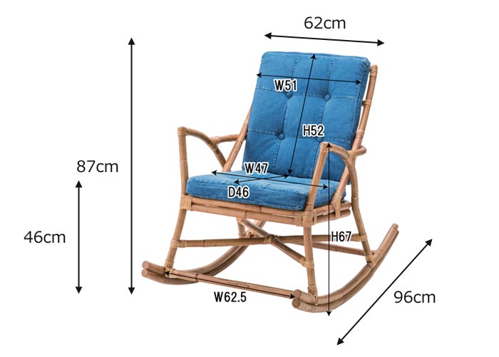 楽天市場】《東谷》ロッキングチェア デニム ラタン 籐 リラックス