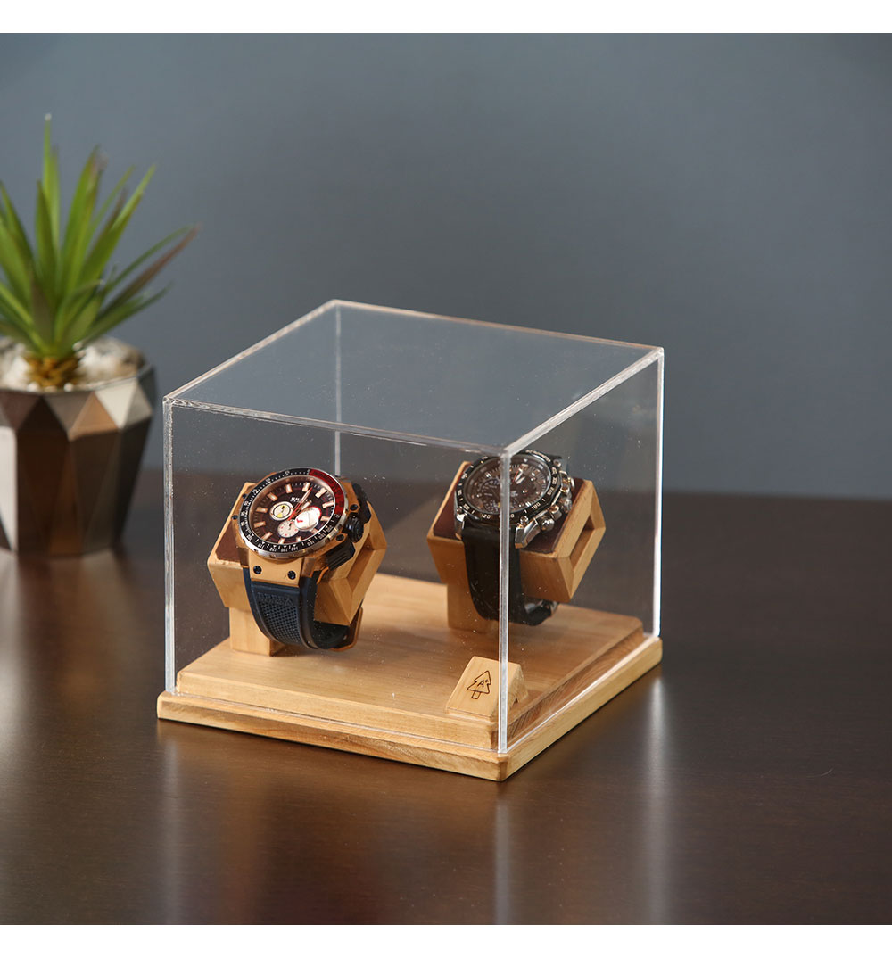 楽天市場】A+ (アクセントプラス) 腕時計ショーケース 2本用 (ダーク