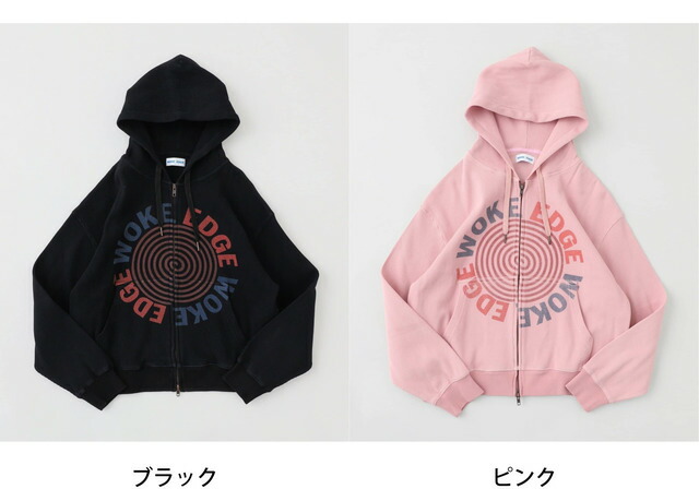 楽天市場】WOKE EDGE / ウォークエッジ WASHED THERMAL ZIP HOODIE 417