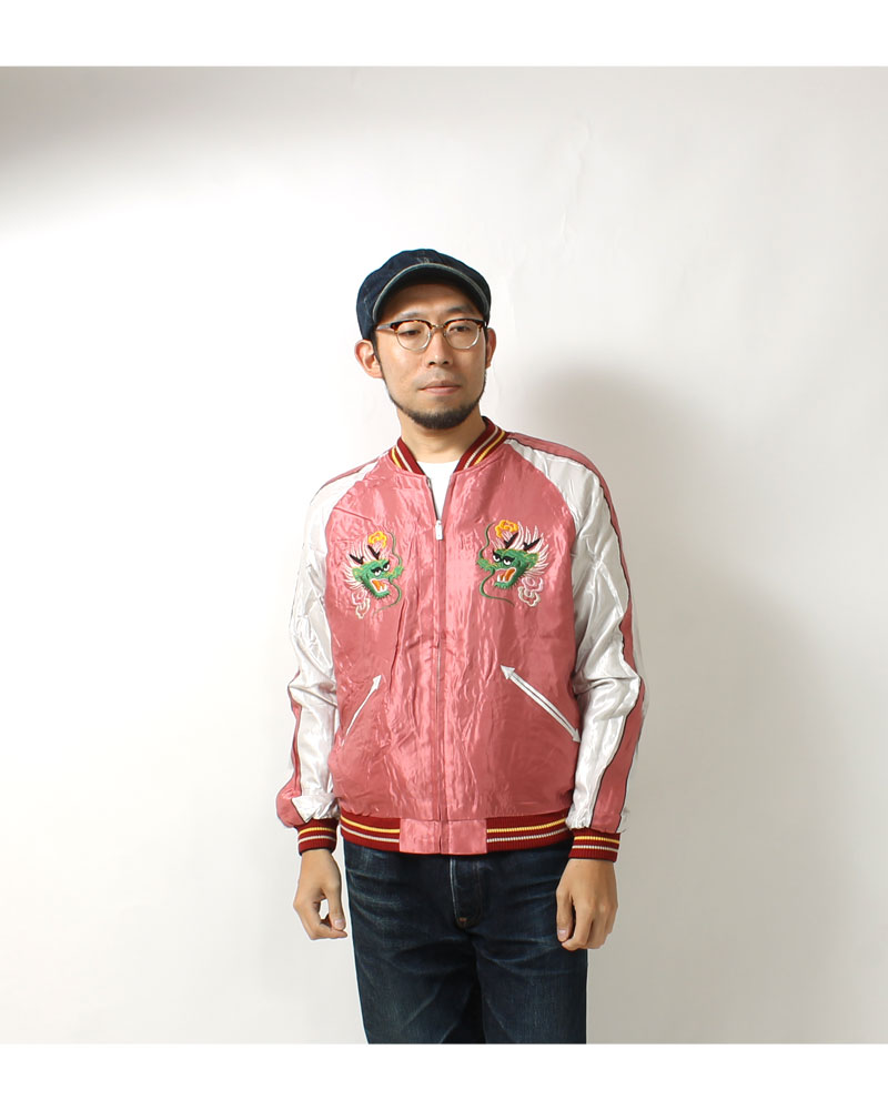 テーラー東洋(TAILOR TOYO) リバーシブルスカジャン JAPAN MAP × EAGLE