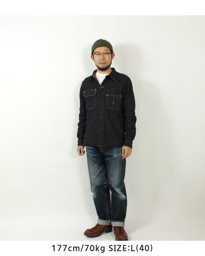 EIGHT-G(エイトジー) 13.5オンス左綾セルヴィッチデニムシャツ / 2024
