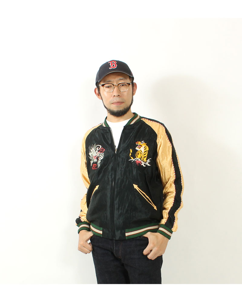 テーラー東洋(TAILOR TOYO) 刺繍リバーシブルスカジャン JAPAN MAP