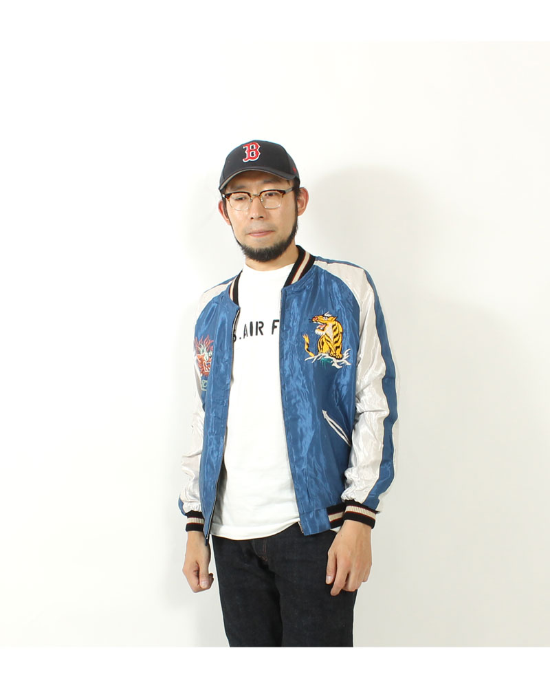 テーラー東洋(TAILOR TOYO) 刺繍リバーシブルスカジャン JAPAN MAP