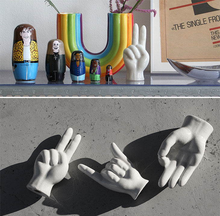 楽天市場】ポーセリン ハンドオブジェ【アクセサリースタンド ピース