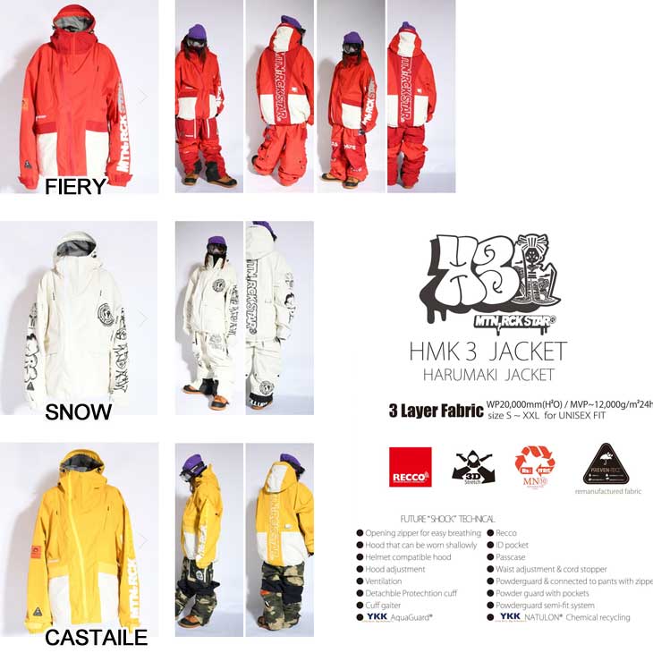 25-26 MTN ROCK STAR スノーボードウェア HMK3 25-26 MTN ROCK STAR
