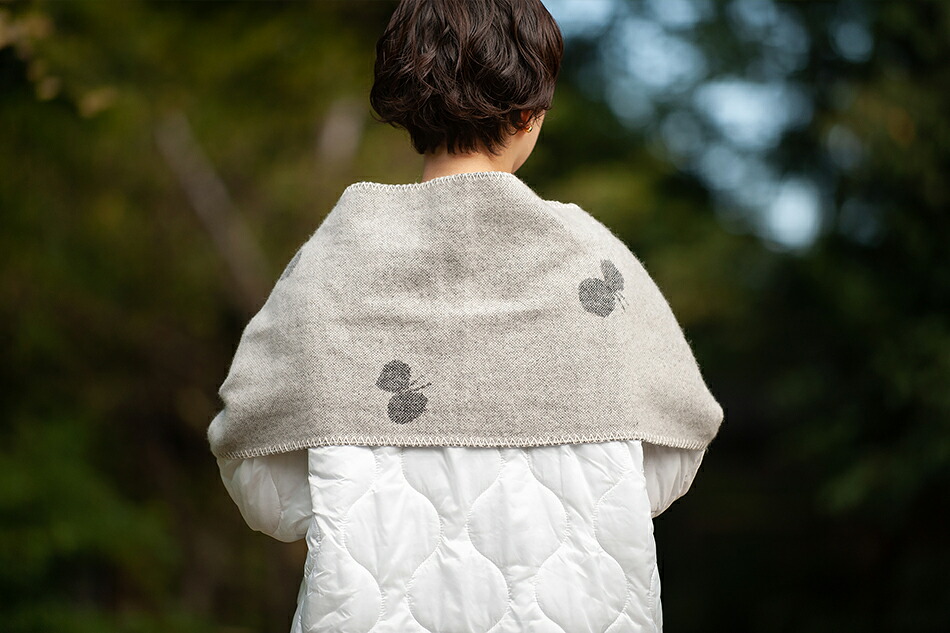 CHOUCHO カシミア混ウールロングマフラー（クリッパン×ミナ ペルホネン