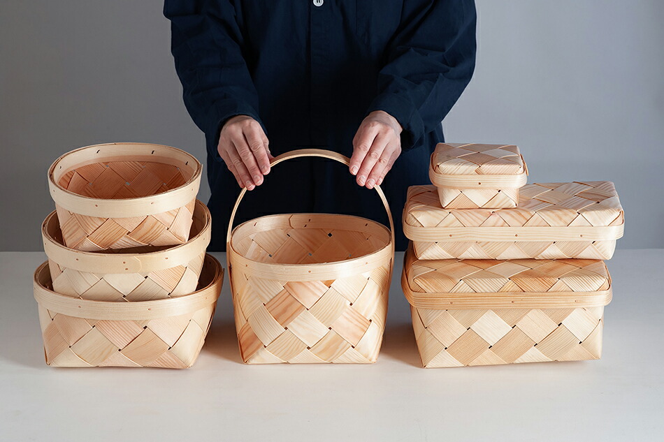 エストニアのパインバスケット フリーデザイン ｜ 北欧・ロングライフ