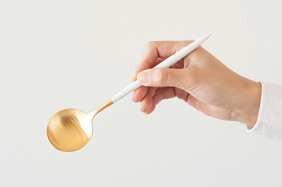 ゴア／GOA ホワイト×ゴールド カトラリー（クチポール／Cutipol