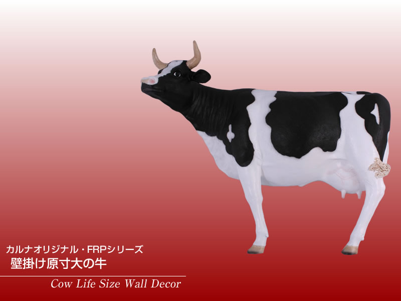 楽天市場】FRPアニマルオブジェ 壁掛け原寸大の牛置物 動物 ウシ うし