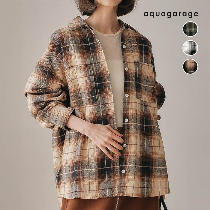 楽天市場】オンブレチェックロングシャツ 秋 冬 レディース チェック