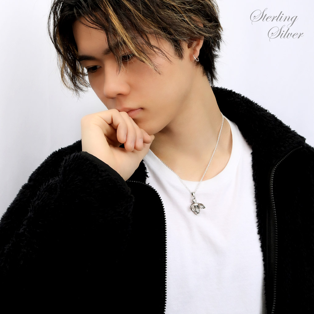 立体 ハチ 蜂 シルバー ネックレス ペンダント ペンダントトップ