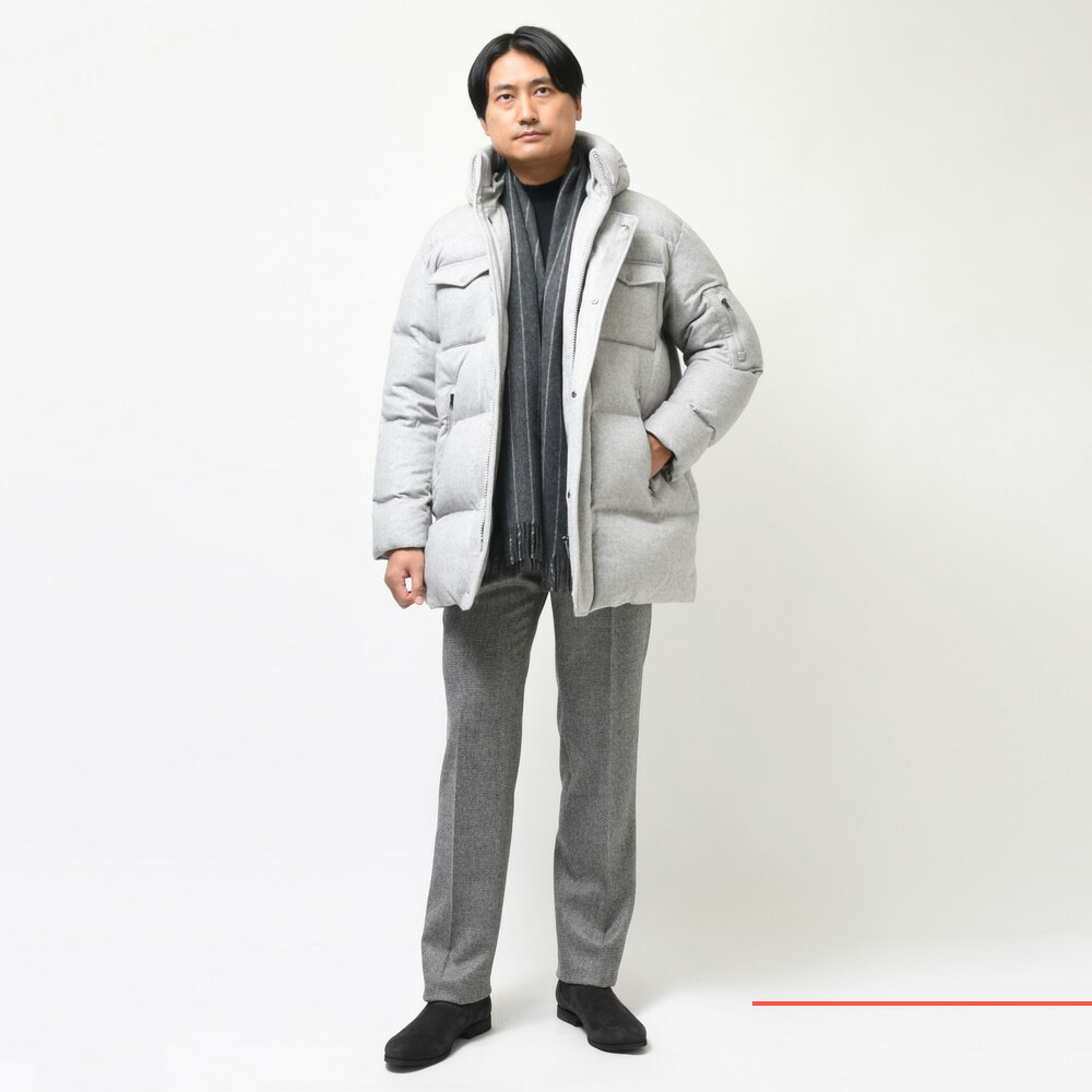 HERNO（ヘルノ）ウォーターレペレントシルクカシミアサキソニー