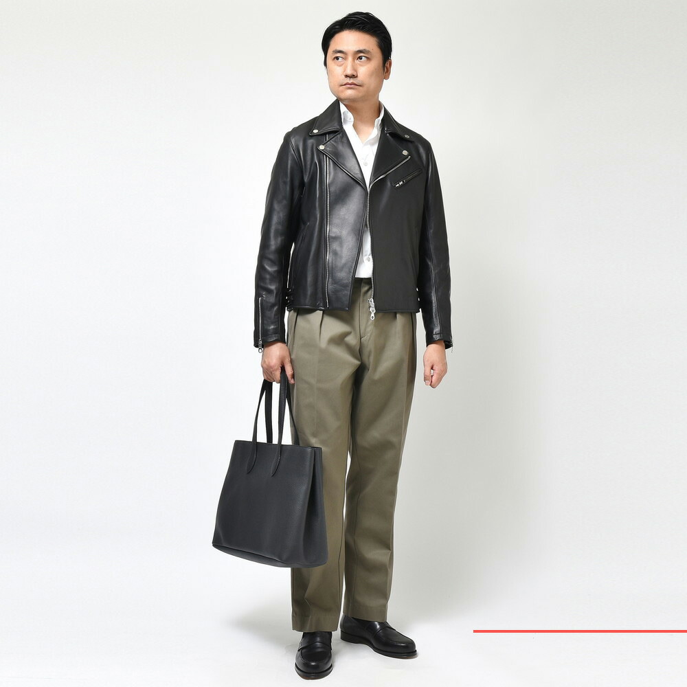 Cinquanta（チンクアンタ）ラムナッパレザーダブルライダース(0.8mm厚