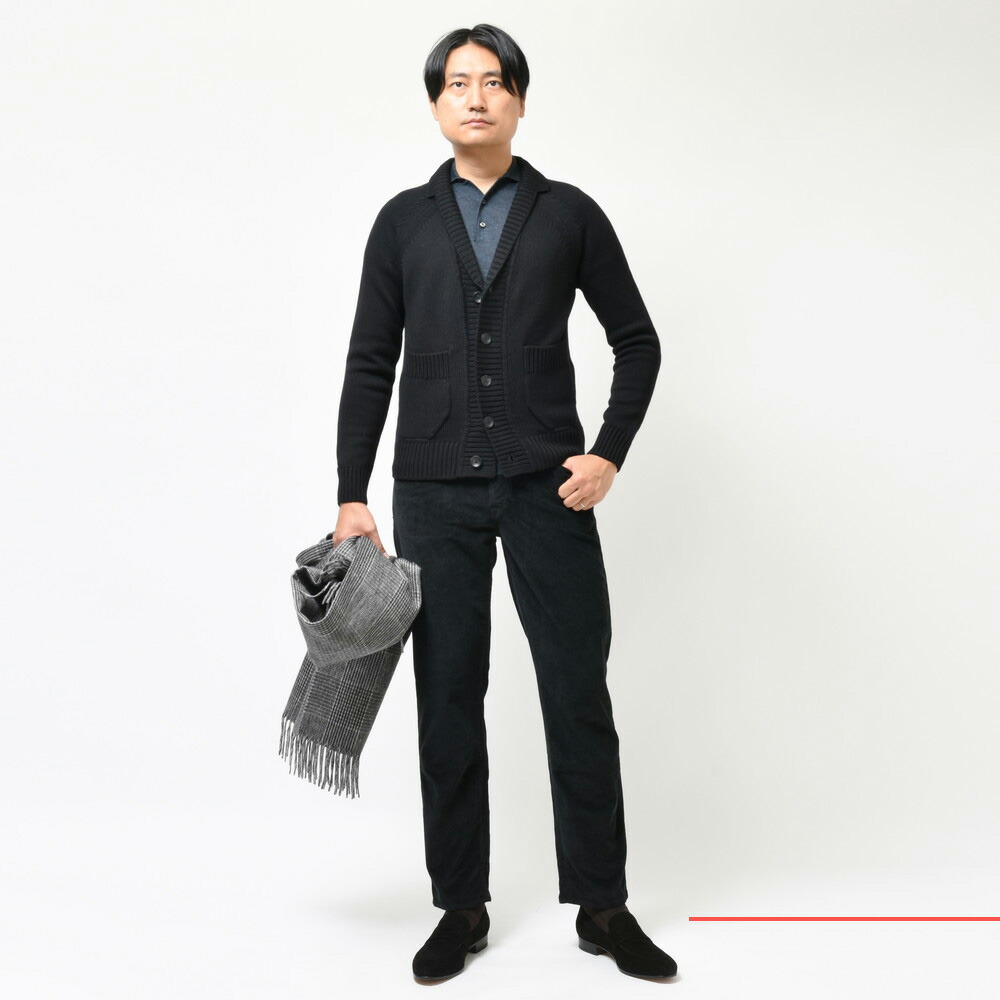 ZANONE（ザノーネ）5ゲージウールショールカラーニットカーディガン
