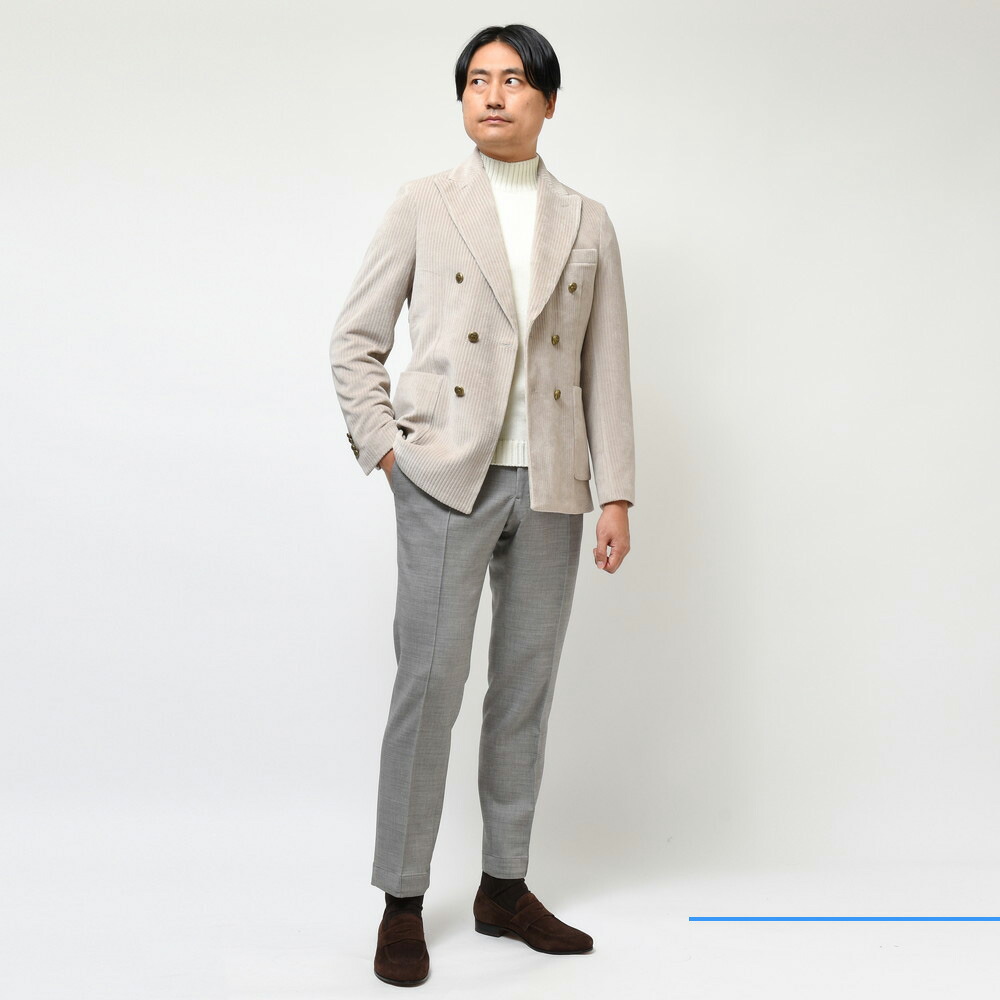 CIRCOLO1901（チルコロ1901）ソフトコーデュロイジャージ6Bダブル