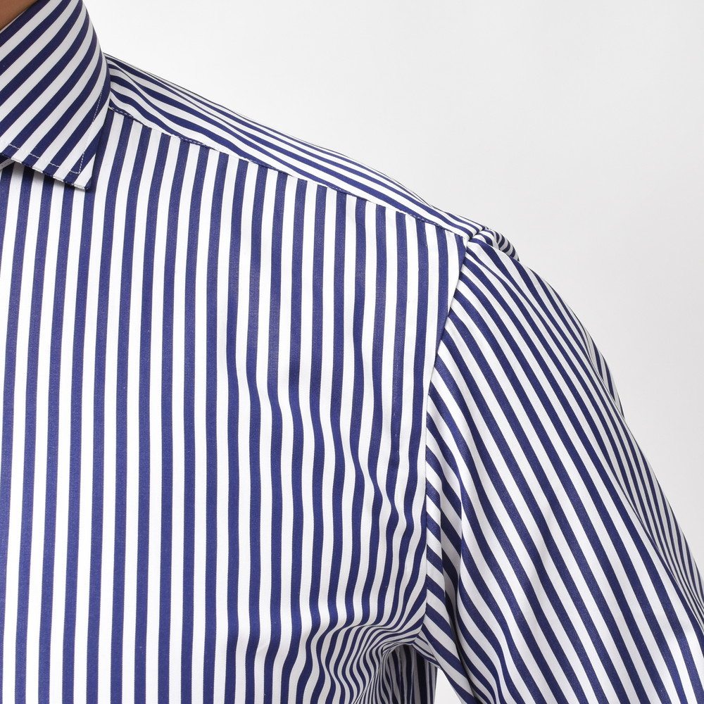 BARBA（バルバ）406 コットンブロードロンドンストライプワイドカラー