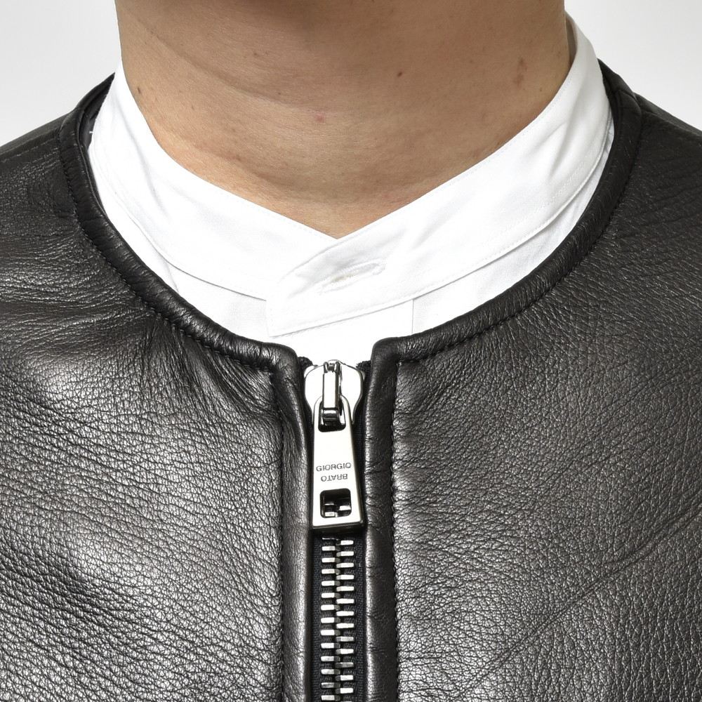 GIORGIO BRATO（ジョルジオ ブラート）ウォッシュドラムレザーノー