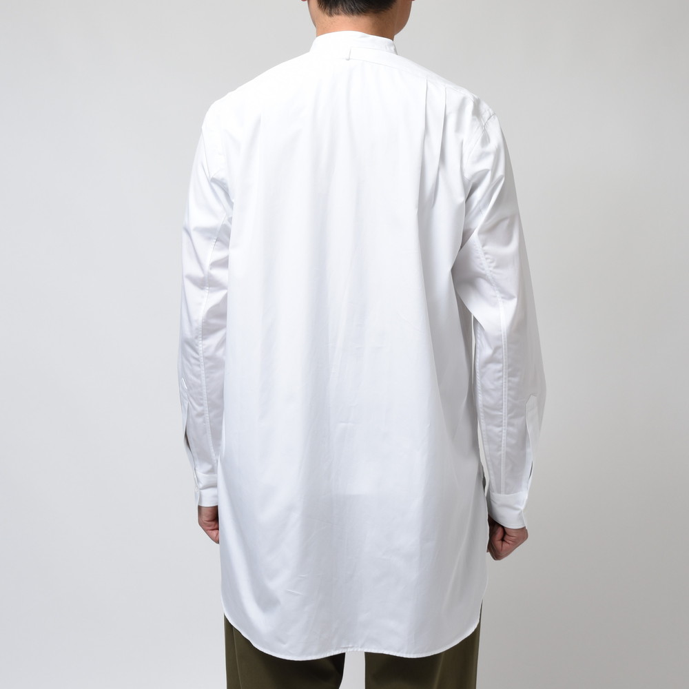 HEUGN（ユーゲン）Rob コットンポプリンバンドカラーシャツ SHIRT003