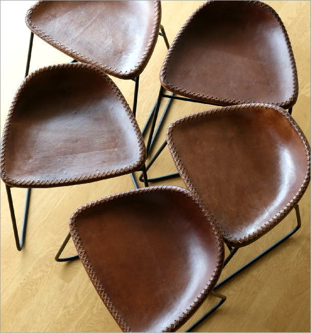 楽天市場】本革スツール レザースツール 本革椅子 スリム 軽量