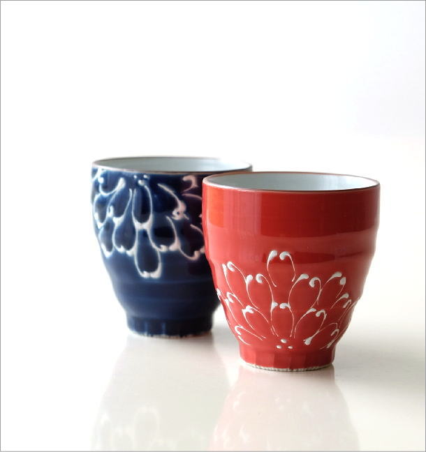 楽天市場】波佐見焼 湯呑み ペア セット 一珍技法 おしゃれ 陶器 夫婦