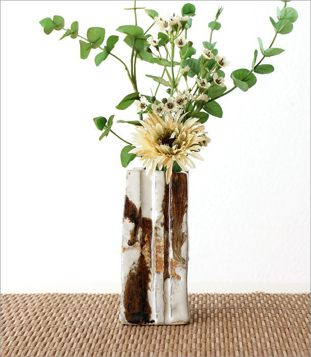 楽天市場】花瓶 陶器 瀬戸焼 花器 フラワーベース 日本製 和風 手作り