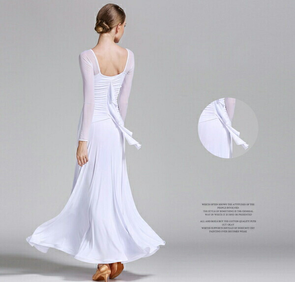 楽天市場】社交ダンス ドレス 長袖 レディース ワルツ タンゴ レッスン