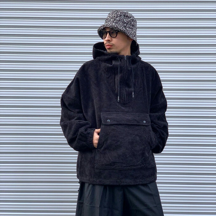 COOTIE(クーティー) Garment Dyed Cotton Boa Anorak Hoodie