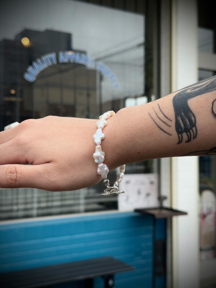 COOTIE(クーティー) Distortion Cross Pearl Bracelet