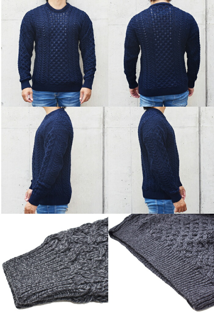 楽天市場】aran woollen mills アランウーレンミルズ クルーネック