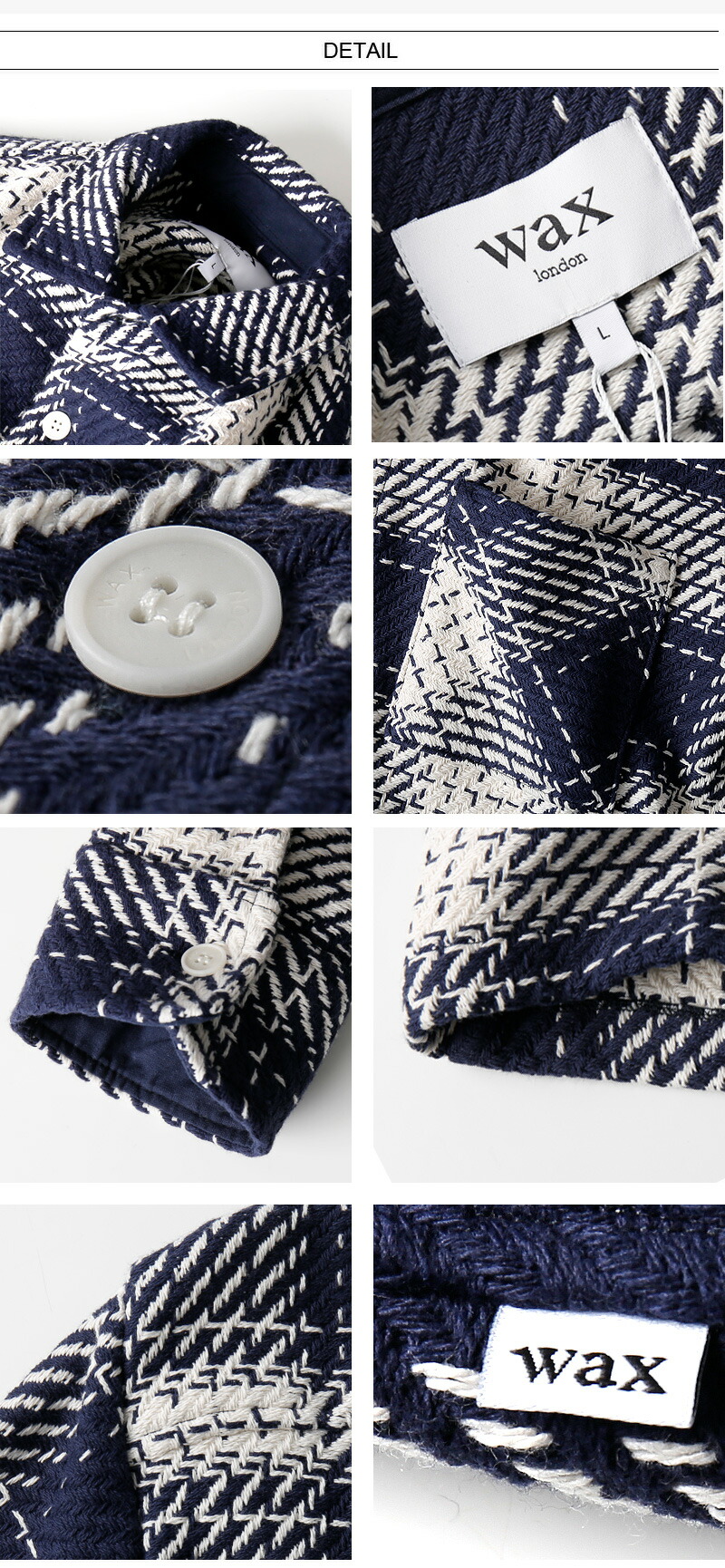 楽天市場】Wax London/ワックスロンドン WHITING OVERSHIRTホワイ