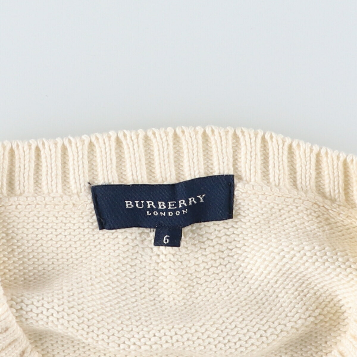 古着 バーバリー Burberrys LONDON Vネック コットンニットセーター
