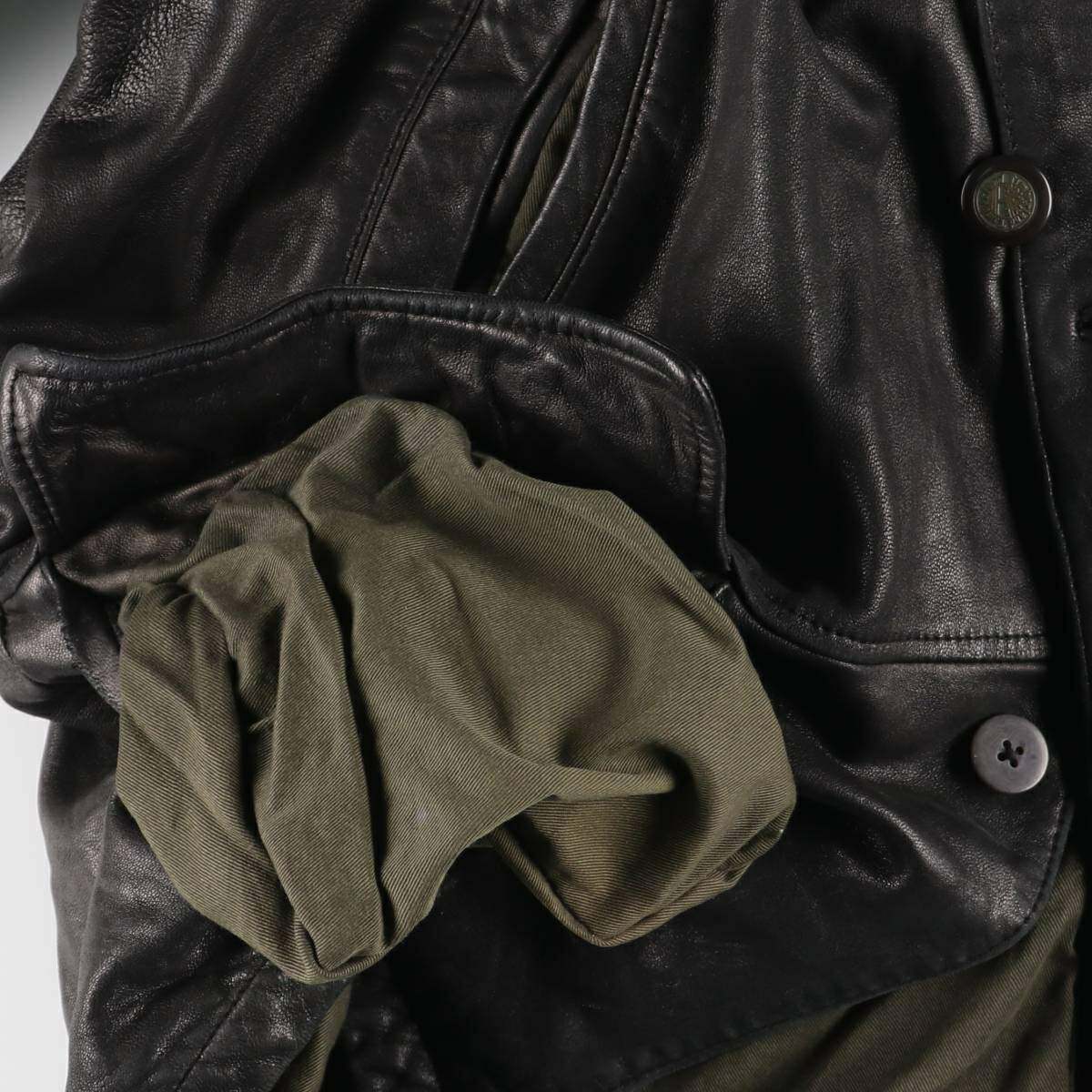 古着 90～00年代 ティンバーランド Timberland レザーカーコート