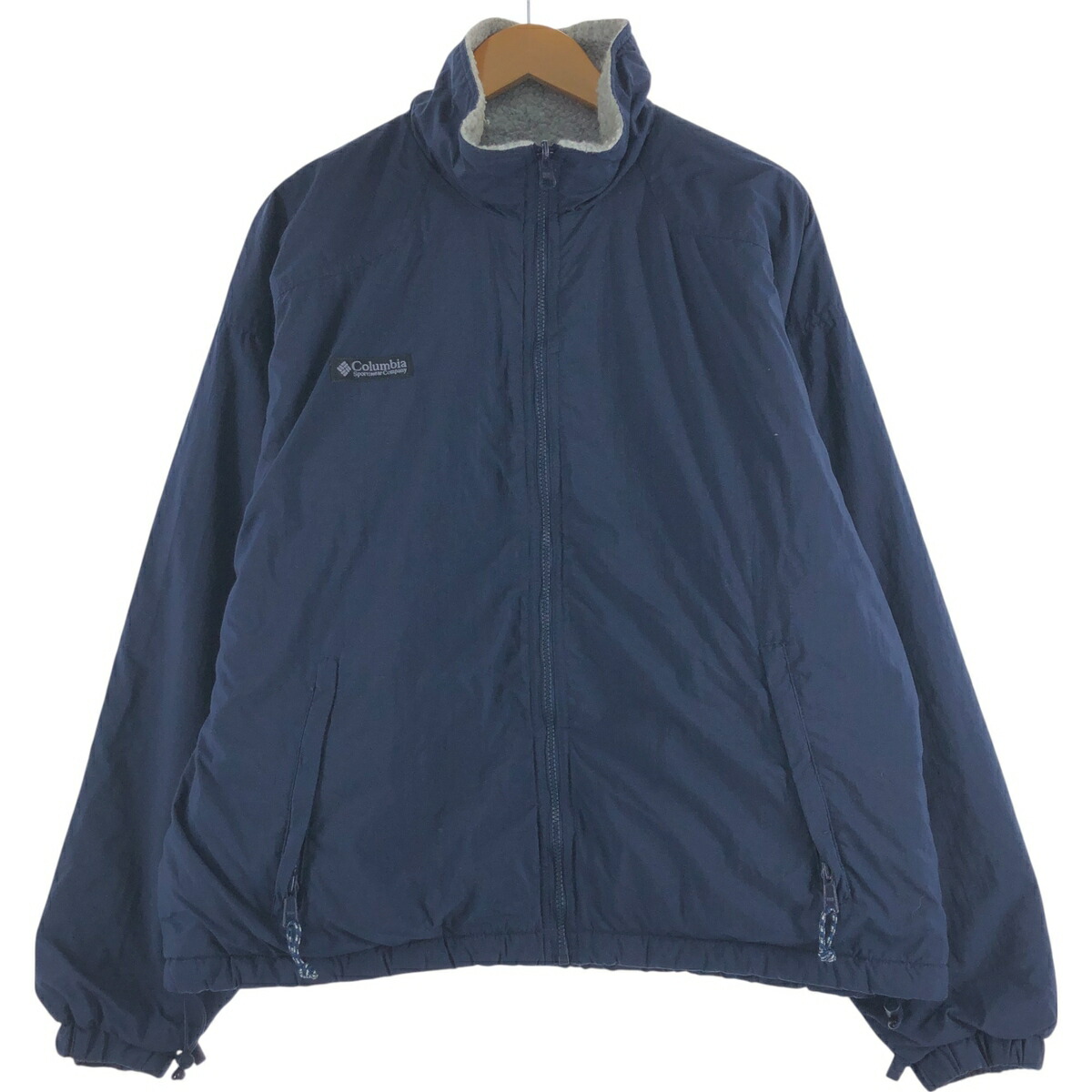 コロンビアウォームアップジャケット90s古着vintageシェルドシンチラ紺