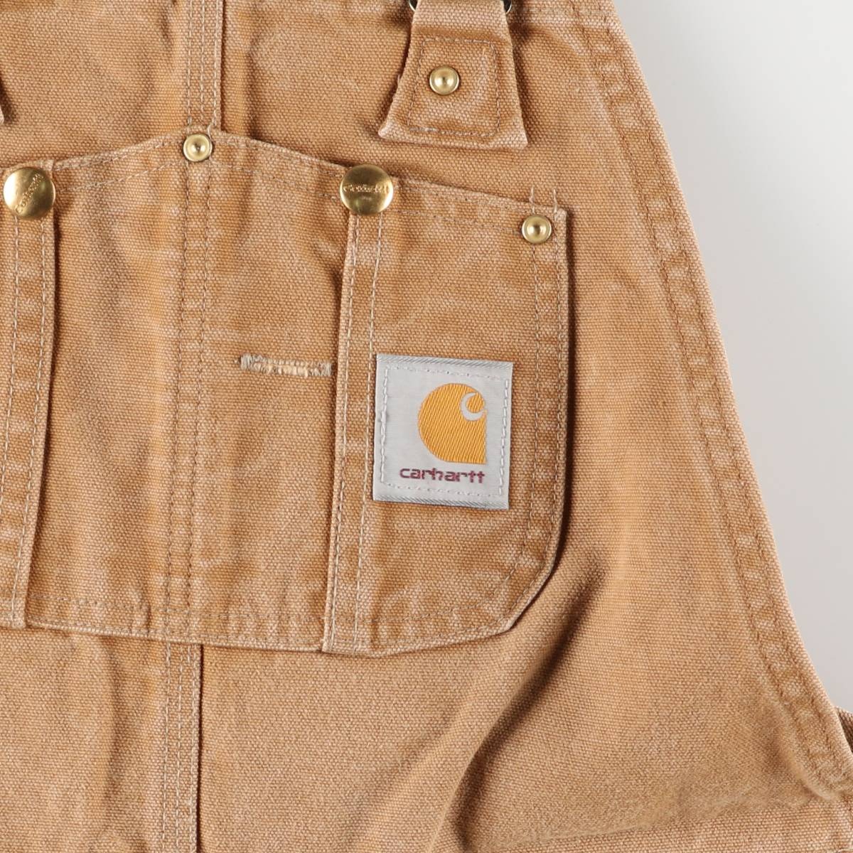 古着 00年代 カーハート Carhartt ダブルニー ダック オーバーオール