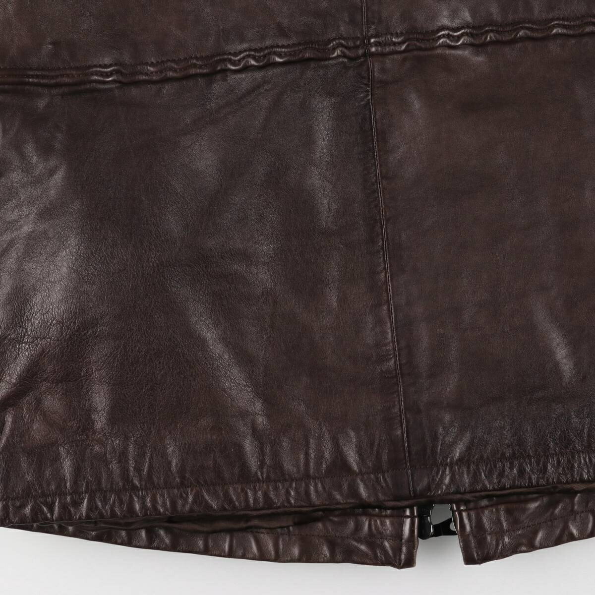 古着 アルマーニ ARMANI JEANS レザージャケット レディースL相当