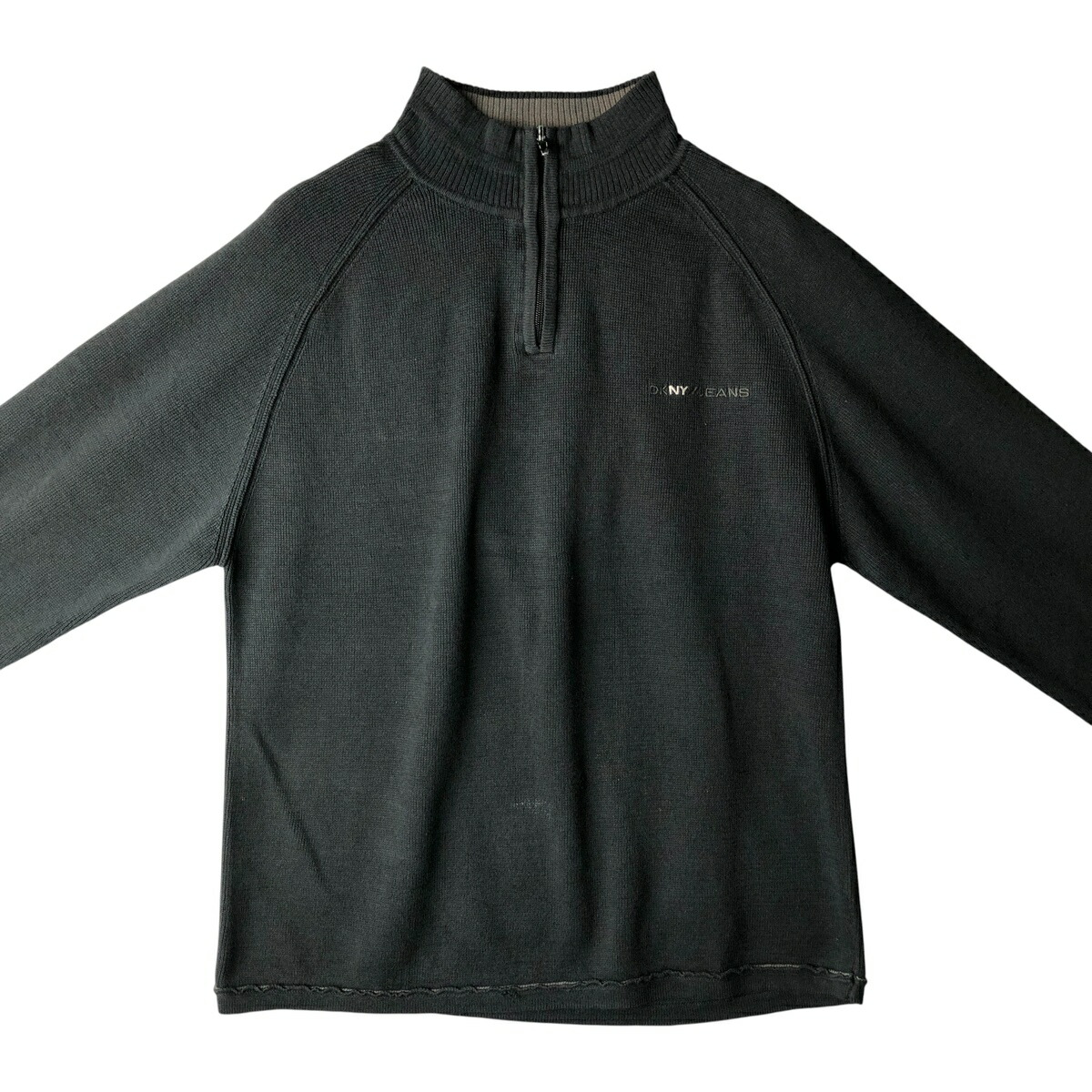 古着 ダナキャランニューヨーク DKNY JEANS ハーフジップスウェット